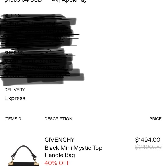 Givenchy Black Mini Top Handle Bag - Picture 5 of 5